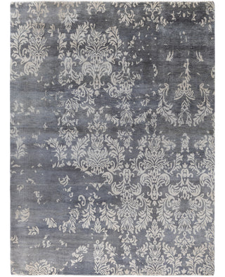 Traditional Abstarct Wool, Silk Hand Knotted Gray Area Rug 8' 10" x 11' 10"