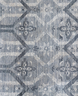 Traditional Floral Wool Hand Knotted Gray Area Rug 7' 10" x 10' 2"