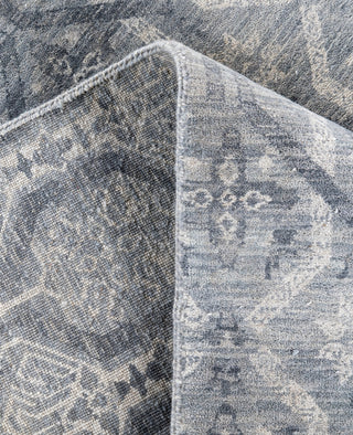 Traditional Floral Wool Hand Knotted Gray Area Rug 7' 10" x 10' 2"