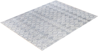 Traditional Floral Wool Hand Knotted Gray Area Rug 7' 10" x 10' 2"