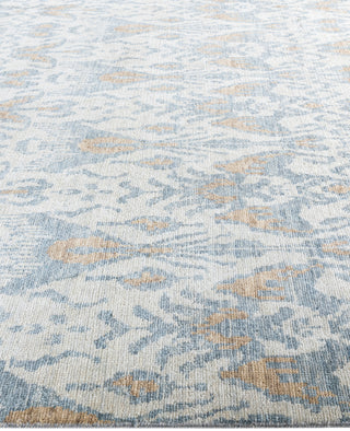 Traditional Floral Wool Hand Knotted Beige Area Rug 7' 10" x 10' 4"