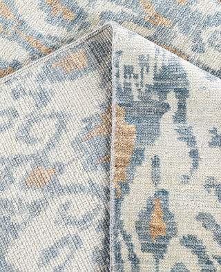 Traditional Floral Wool Hand Knotted Beige Area Rug 7' 10" x 10' 4"