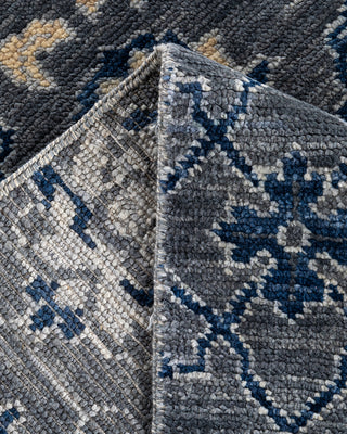 Contemporary Modern Hand Knotted Geometric Wool Gray Area Rug 9' 1" x 12' 2"