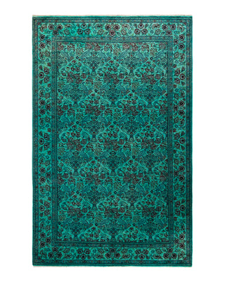 Modern Fine Vibrance Blue Area Rug 4' 8" x 7' 4"