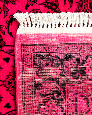 Contemporary Hand-Knotted Overdyed Pink Area Rug 3' 1" x 5' 1"