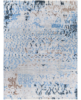 Traditional Abstarct Wool Hand Knotted Gray Area Rug 9' 1" x 12' 1"