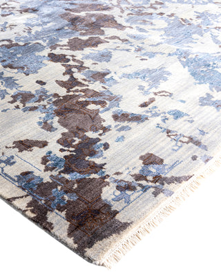 Traditional Abstarct Wool, Silk Hand Knotted Gray Area Rug 8' 4" x 10' 3"