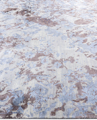 Traditional Abstarct Wool, Silk Hand Knotted Gray Area Rug 8' 4" x 10' 3"