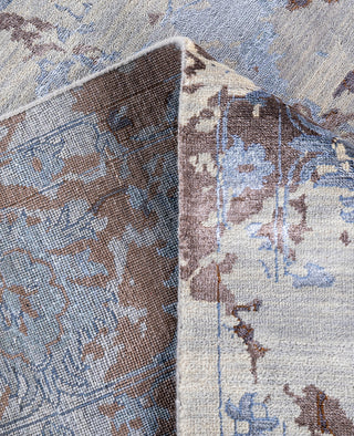 Traditional Abstarct Wool, Silk Hand Knotted Gray Area Rug 8' 4" x 10' 3"