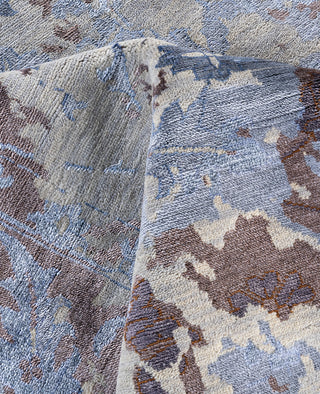 Traditional Abstarct Wool, Silk Hand Knotted Gray Area Rug 8' 4" x 10' 3"