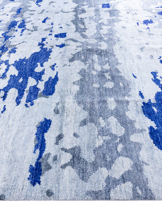 Traditional Ikat Hand Knotted Abstract Silk Beige Area Rug 9' 2" x 12' 0"