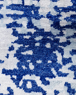 Contemporary Modern Hand Knotted Abstract Silk Gray Area Rug 9' 1" x 11' 10"