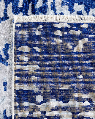 Contemporary Modern Hand Knotted Abstract Silk Gray Area Rug 9' 1" x 11' 10"