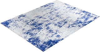 Contemporary Modern Hand Knotted Abstract Silk Gray Area Rug 9' 1" x 11' 10"