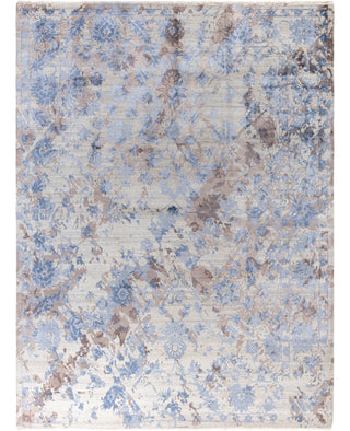 Traditional Abstarct Wool, Silk Hand Knotted Gray Area Rug 9' 3" x 12' 2"