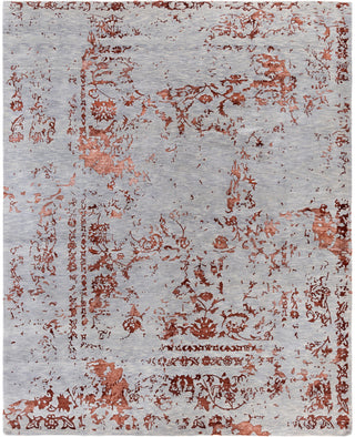 Contemporary Abstarct Wool, Silk Hand Knotted Gray Area Rug 8' 4" x 10' 2"