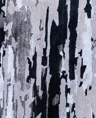 Contemporary Abstarct Wool, Silk Hand Knotted Gray Area Rug 8' 0" x 9' 10"