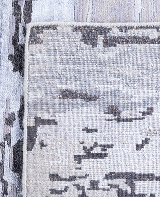 Contemporary Abstarct Wool, Silk Hand Knotted Gray Area Rug 8' 0" x 9' 10"