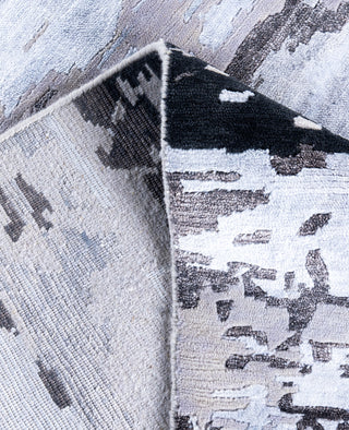Contemporary Abstarct Wool, Silk Hand Knotted Gray Area Rug 8' 0" x 9' 10"