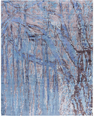 Traditional Abstarct Wool, Silk Hand Knotted Brown Area Rug 8' 1" x 9' 10"