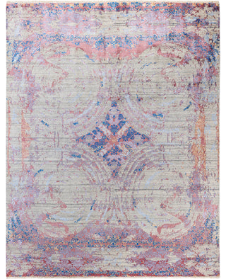 Traditional Abstarct Wool, Silk Hand Knotted Beige Area Rug 8' 1" x 10' 3"