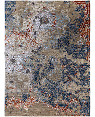 Traditional Abstarct Wool, Silk Hand Knotted Brown Area Rug 9' 2" x 12' 4"