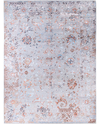 Traditional Abstarct Wool, Silk Hand Knotted Gray Area Rug 9' 2" x 12' 1"