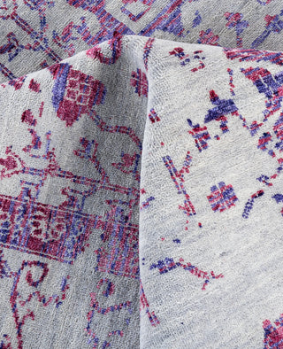 Traditional Abstarct Wool, Silk Hand Knotted Gray Area Rug 8' 1" x 10' 3"