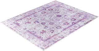 Traditional Abstarct Wool, Silk Hand Knotted Gray Area Rug 8' 1" x 10' 3"