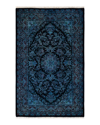 Modern Fine Vibrance Black Area Rug 4' 1" x 6' 4"