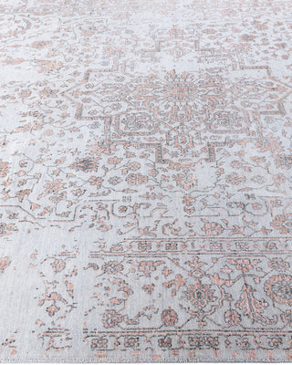 Traditional Ikat Hand Knotted Abstract Silk & Wool Blend Gray Area Rug 9' 1" x 12' 4"