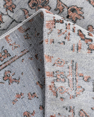 Traditional Ikat Hand Knotted Abstract Silk & Wool Blend Gray Area Rug 9' 1" x 12' 4"