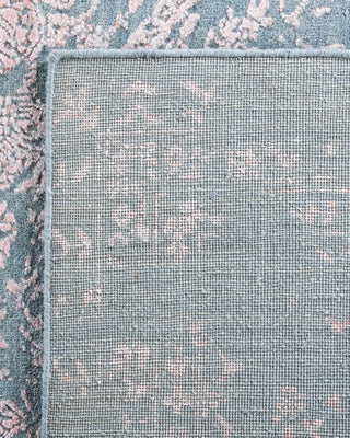 Traditional Ikat Hand Knotted Abstract Silk & Wool Blend Gray Area Rug 9' 0" x 11' 10"