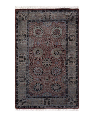 Modern Fine Vibrance Red Area Rug 3' 2" x 4' 10"