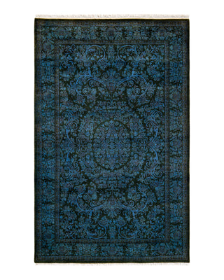 Modern Fine Vibrance Blue Area Rug 4' 8" x 7' 4"