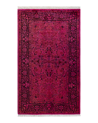 Modern Fine Vibrance Pink Area Rug 3' 1" x 5' 4"