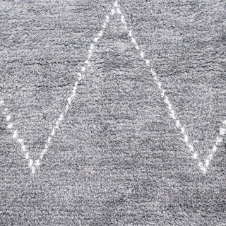 Shaggy Moroccan Hand-Knotted Bohemian Area Rug