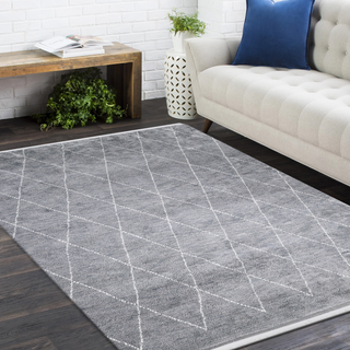 Shaggy Moroccan Hand-Knotted Bohemian Area Rug