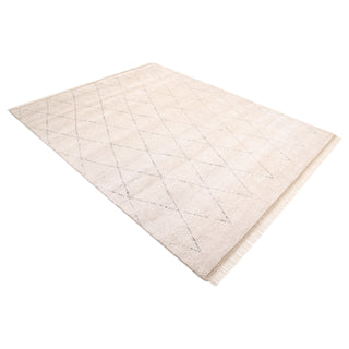 Shaggy Moroccan Hand-Knotted Bohemian Area Rug