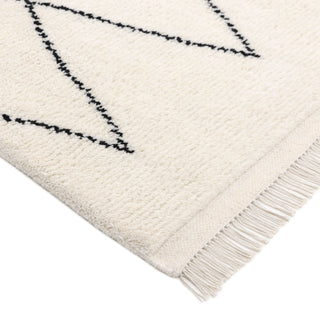 Shaggy Moroccan Hand-Knotted Bohemian Area Rug