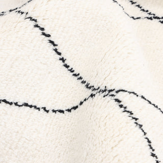 Shaggy Moroccan Hand-Knotted Bohemian Area Rug
