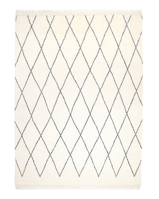 Shaggy Moroccan Hand-Knotted Bohemian Area Rug