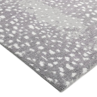 Louis Hand Knotted Contemporary Modern Animal Print Wool Black Area Rug