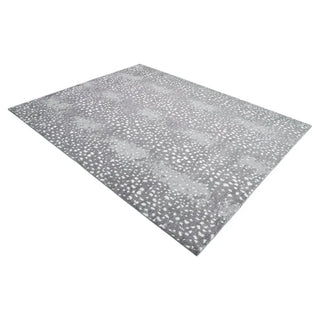 Louis Hand Knotted Contemporary Modern Animal Print Wool Black Area Rug