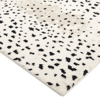 Louis Hand Knotted Contemporary Modern Animal Print Wool Black Area Rug