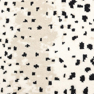 Louis Hand Knotted Contemporary Modern Animal Print Wool Black Area Rug