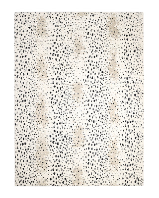 Louis Hand Knotted Contemporary Modern Animal Print Wool Black Area Rug