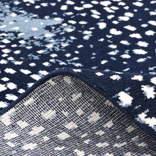 Louis Hand Knotted Contemporary Modern Animal Print Wool Black Area Rug