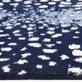 Louis Hand Knotted Contemporary Modern Animal Print Wool Black Area Rug