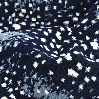 Louis Hand Knotted Contemporary Modern Animal Print Wool Black Area Rug